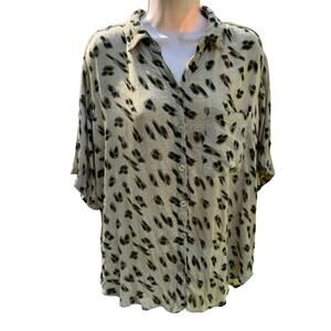 Minti Mode | Medium Leopard Print Button Top Grunge Rockstar